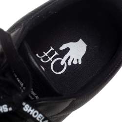 مملوكة مسبقًا Off-White Black Leather Vulcanized Low Top Sneakers Size 44