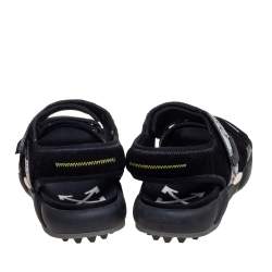 Off-White Black Suede Oddsy Minimal Velcro Sandals Size 40