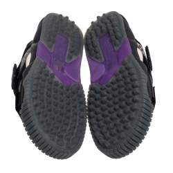 Off-White Black Suede Oddsy Minimal Velcro Sandals Size 40