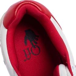 Off-White White/Red Perforated Leather Out Of Office Sneakers Size 41