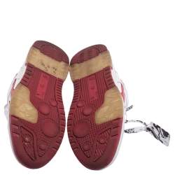 Off-White White/Red Perforated Leather Out Of Office Sneakers Size 41