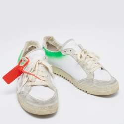 Off-White Multicolor Leather And Suede Low Top Sneakers Size 44