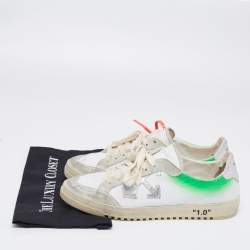 Off-White Multicolor Leather And Suede Low Top Sneakers Size 44