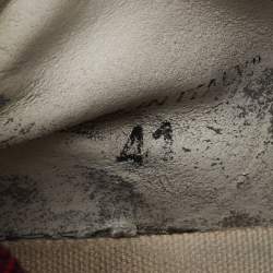 Pre Owned حذاء رياضي أوف وايت أوف كورت 3.0 كانفاس وجلد أزرق/أبيض عنق مرتفع مقاس 41