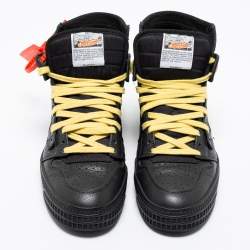 Off-White Black Leather Off-Court 3.0 High Top Sneakers Size 41