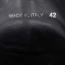 Pre Owned حذاء رياضي أوف وايت أوف كورت 3.0 جلد نوبوك وسويدي أخضر بعنق مرتفع مقاس 42