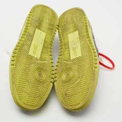 مملوكة مسبقًا Off-White Black Leather And Suede Official Low Top Sneakers Size 40 