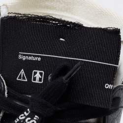 Pre Owned Off-White White/Black  Leather And Canvas Off Court 3.0 High Top Sneakers Size 39