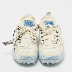 Off White Multicolor Leather and Mesh odsy 1000 Sneakers Size 43