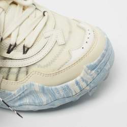 Off White Multicolor Leather and Mesh odsy 1000 Sneakers Size 43