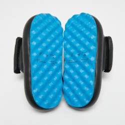 Off-White Black Leather Meteor Flat Slides Size 39