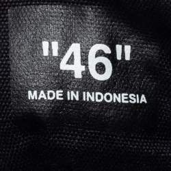 Pre Owned Off White Black Canvas Vulc Low Top Sneakers Size 46