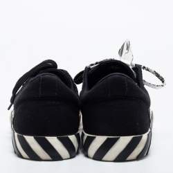 Pre Owned Off White Black Canvas Vulc Low Top Sneakers Size 46