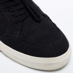 Pre Owned Off White Black Canvas Vulc Low Top Sneakers Size 46