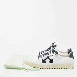 مملوكة مسبقًا Off-White White Leather 2.0 Low Top Sneakers Size 45