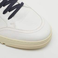 مملوكة مسبقًا Off-White White Leather 2.0 Low Top Sneakers Size 45