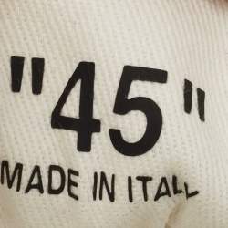 مملوكة مسبقًا Off-White White Leather 2.0 Low Top Sneakers Size 45