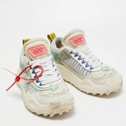 مملوكة مسبقًا Off White Multicolor Mesh and Leather Odsy 1000 Sneakers Sneakers Size 44
