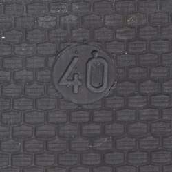 Pre Owned Off-White Black Leather and Logo Canvas Industrial Slides Size 40