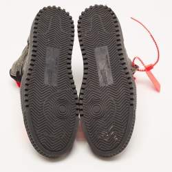 مملوكة مسبقًا Off-White Black Suede and Textured Leather Off-Court 3.0 High Top Sneakers Size 41