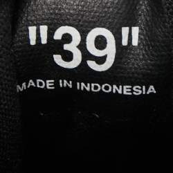 Pre Owned Off-White Black Suede Vulcanized Low Top Sneakers Size 39