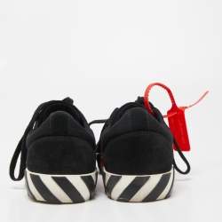 Pre Owned Off-White Black Suede Vulcanized Low Top Sneakers Size 39