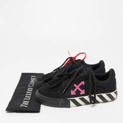 Pre Owned Off-White Black Suede Vulcanized Low Top Sneakers Size 39