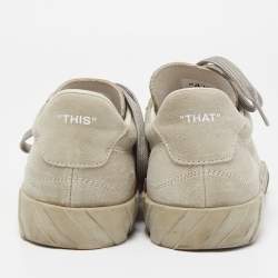Off-White Grey Suede Vulcanized Low Sneakers Size 41