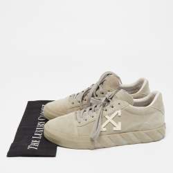 Off-White Grey Suede Vulcanized Low Sneakers Size 41