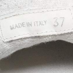 Pre Owned Off-White Black Suede Vulcanized Low Top Sneakers Size 37