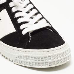 Pre Owned Off-White Black Suede Vulcanized Low Top Sneakers Size 37