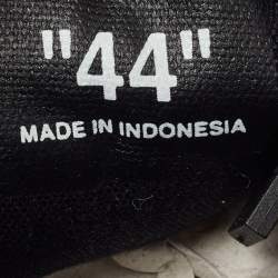 Pre Owned Off-White Black/Yellow Suede and Coated Canvas Vulcanized Sneakers Size 44