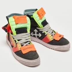 Pre Owned Off-White Black Nubuck Leather Off-Court 3.0 Sneakers Size 44