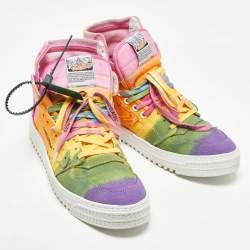 مملوكة مسبقًا Off White  Multicolor Off-Court 3.0 High 'Tie-Dye Sneakers Size 44