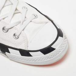 Pre Owned Converse x Off-White White Canvas High Top Trainers Sneakers Size 44.5