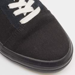 Pre Owned Off-White Black Canvas Vulcanized Low Top Sneakers Size 40