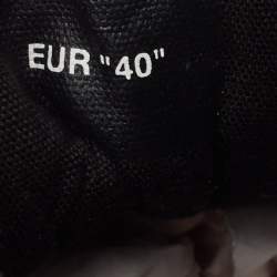 Pre Owned Off-White Black Canvas Vulcanized Low Top Sneakers Size 40