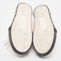 Pre Owned Off-White White Canvas Vulcanized Low Top Sneakers Size 42