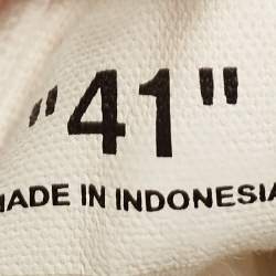 مملوكة مسبقًا Off-White White Canvas Vulcanized Low Top Sneakers Size 41