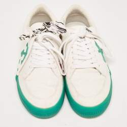 مملوكة مسبقًا Off-White White Canvas Vulcanized Low Top Sneakers Size 41