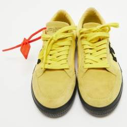 Pre Owned Off-White Yellow Canvas Vulcanized Low Top Sneakers Size 41