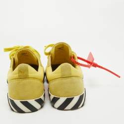Pre Owned Off-White Yellow Canvas Vulcanized Low Top Sneakers Size 41