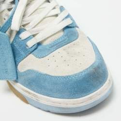 مملوكة مسبقًا Off-White Blue/White Vintage Suede Out Of Office Sneakers Size 43