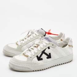 Pre Owned Off-White Leather and Suede -3-0-polo Sneakers Size 41