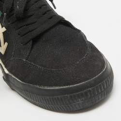 Off-White Black Canvas Vulcanized Low Top Sneakers Size 42