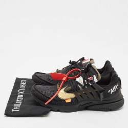 Pre Owned Off-White x Nike Black Mesh and Fabric Air Presto Sneakers Size 42.5