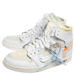 Pre Owned حذاء رياضي نايكي × أوف وايت جوردان 1 ريترو برقبة عالية مقاس 44