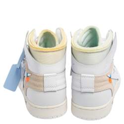 Pre Owned حذاء رياضي نايكي × أوف وايت جوردان 1 ريترو برقبة عالية مقاس 44