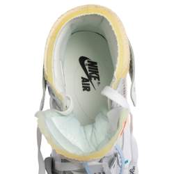 Pre Owned حذاء رياضي نايكي × أوف وايت جوردان 1 ريترو برقبة عالية مقاس 44