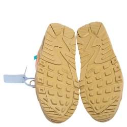 Pre Owned Off-White x Nike Beige Mesh And Suede Air Max 90 Desert Ore Sneakers Size 44